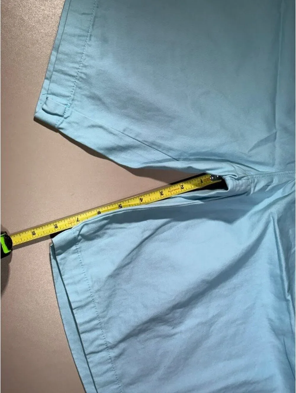 John Bartlett Consensus Men's Chino Shorts Size 38 Light Blue Pastel Flat Front